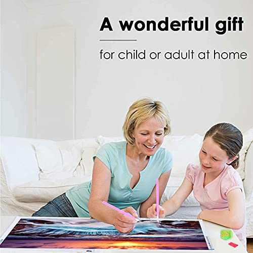 JATOK Diamond Painting Kits for Adults, DIY 5D Diamond Painting Paint Large Sunset Waterfall (35.5x15.7inch) by Number with Gem Art Drill Diamond Painting Kits for Kids for Home Wall Décor, Gifts - Image 4