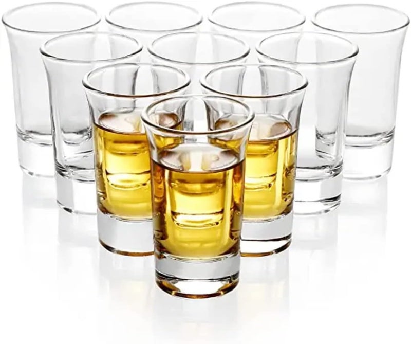 MUAC Premium Heavy Base Shot Glass Set, Whisky Shot Glass 35 ML, Liquor Glass Spirits Glass Mini Glass Cups Double Side Cordial Glass, Tequila Cups Small Glass Shot Cups (Pack of 6) - Image 3