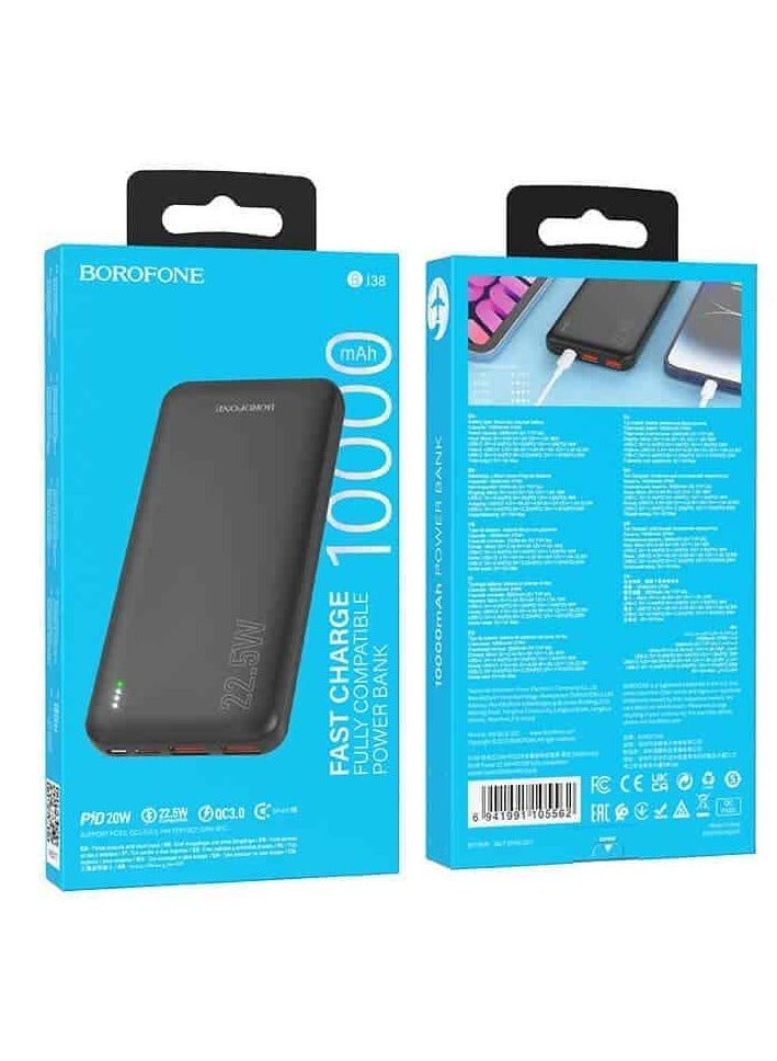 بوروفون BOROFONE 10000 مللي أمبير شحن سريع متوافق تمامًا (USB-C 20W/USB-A 22.5W)+QC3.0 BJ38 - Image 2