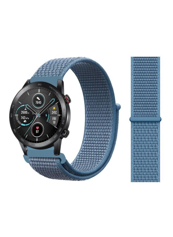 NIBEMINENT Replacement Band For Honor MagicWatch 2 42mm Cape Blue  - Image 2