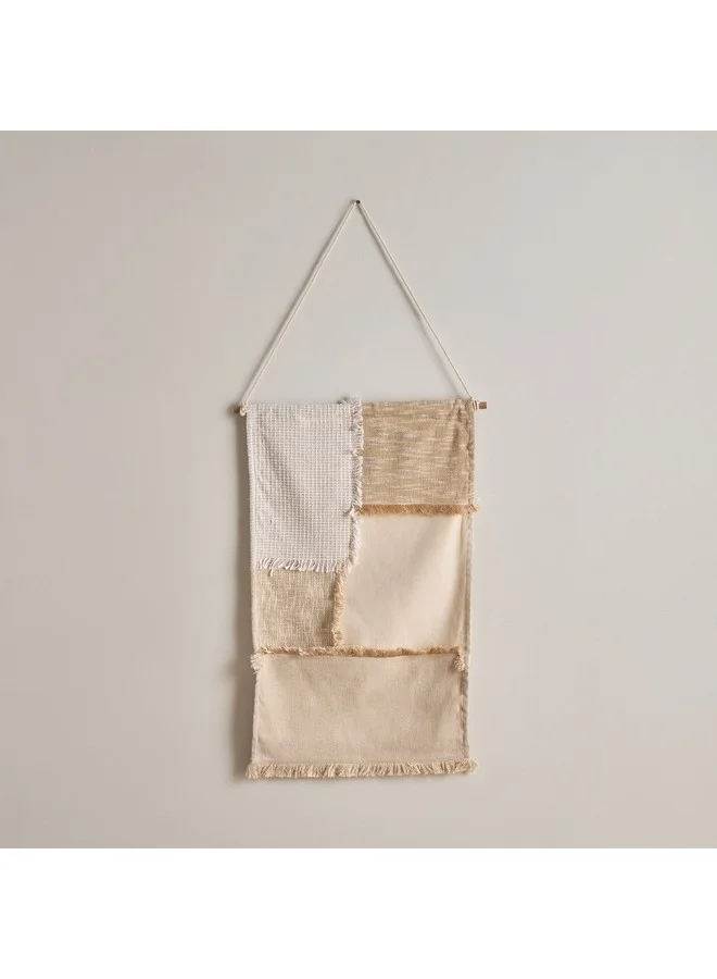 Home Box Noir Cotton Patchwork Wall Hanging 50 x 80 cm