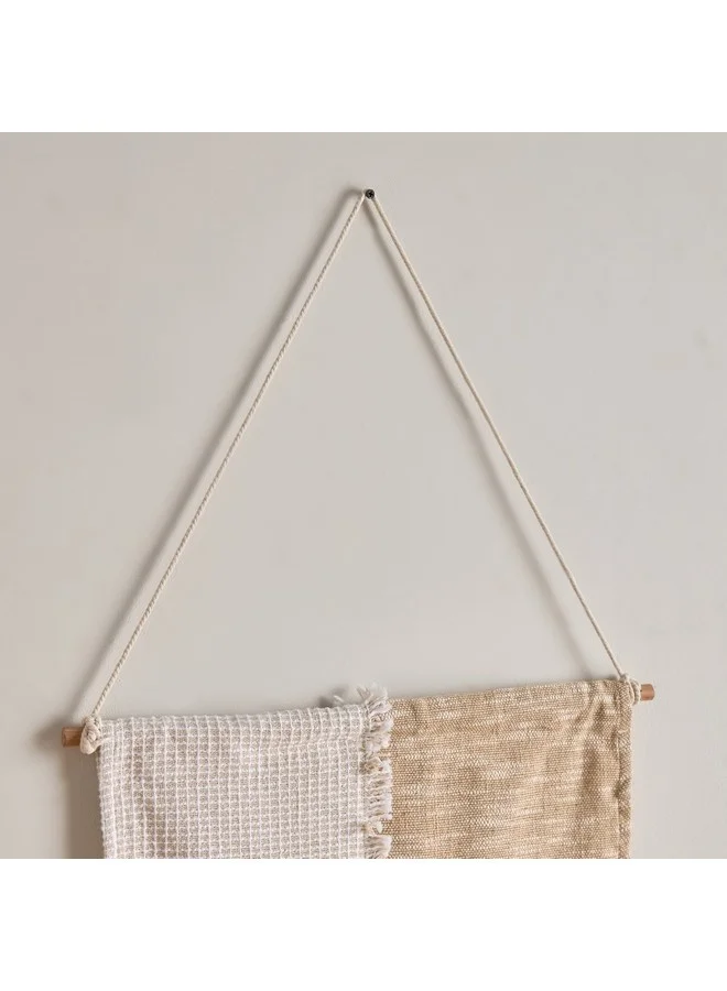Home Box Noir Cotton Patchwork Wall Hanging 50 x 80 cm