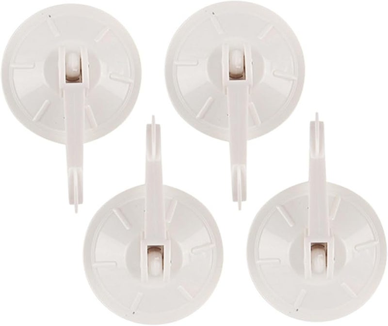 White Suction Cup Hooks 4Pcs 2 Inch PVC PP Waterproof for Shower Towel Brush - Image 1