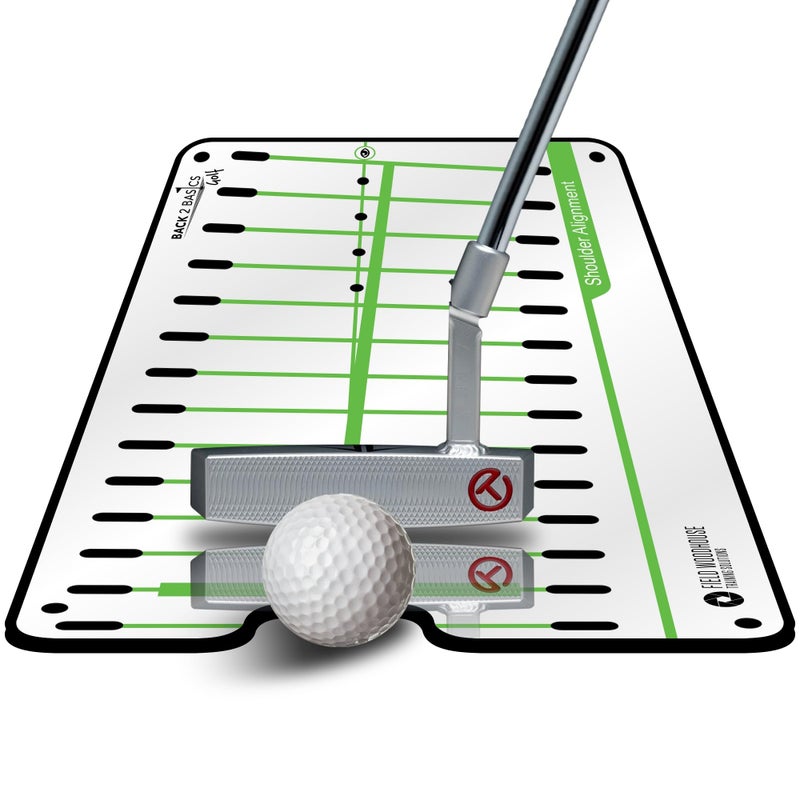 BACK 2 BASICS GOLF Putting Mirror Training Aid for Golf – Portable Golf Putting Alignment Tool for Indoor and Outdoor Practice, Putting Trainer and Golf Putting Mirrors, Compact Golf Putting Aid - Image 1