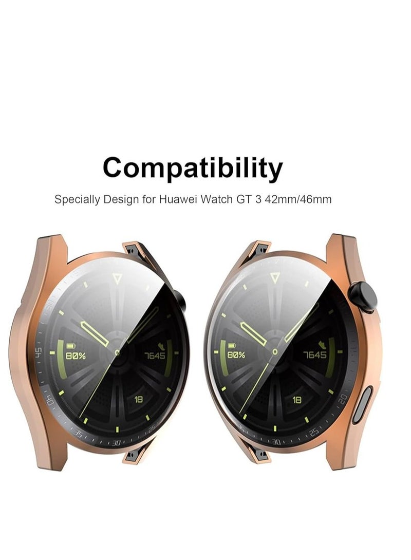 جراب لهاتف Huawei Watch GT3 مقاس 42 مم رفيع للغاية واقي شاشة من مادة البولي يوريثان الناعم وغطاء واقٍ من الصدمات من جميع الجوانب (Cooper)