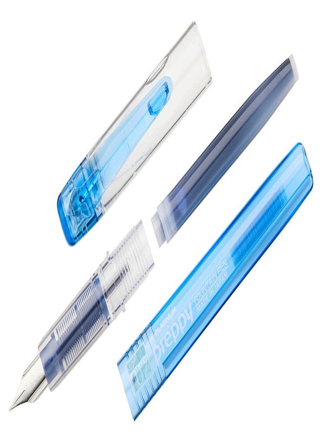 Platinum Preppy 02 Extra Fine Fountain Pen - Blue - Image 3