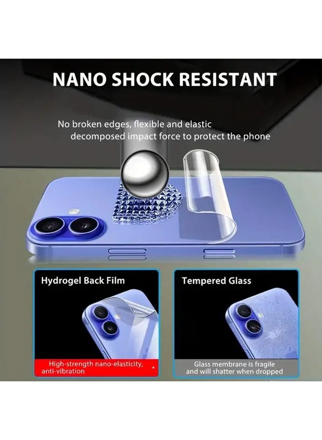 4Pcs Back Hydrogel Film For IPhone 17 Pro Max Air 16 16e 16 Pro Max 15 14 13 12 11 XS Max X XR Soft Clear Screen Protector - Image 3