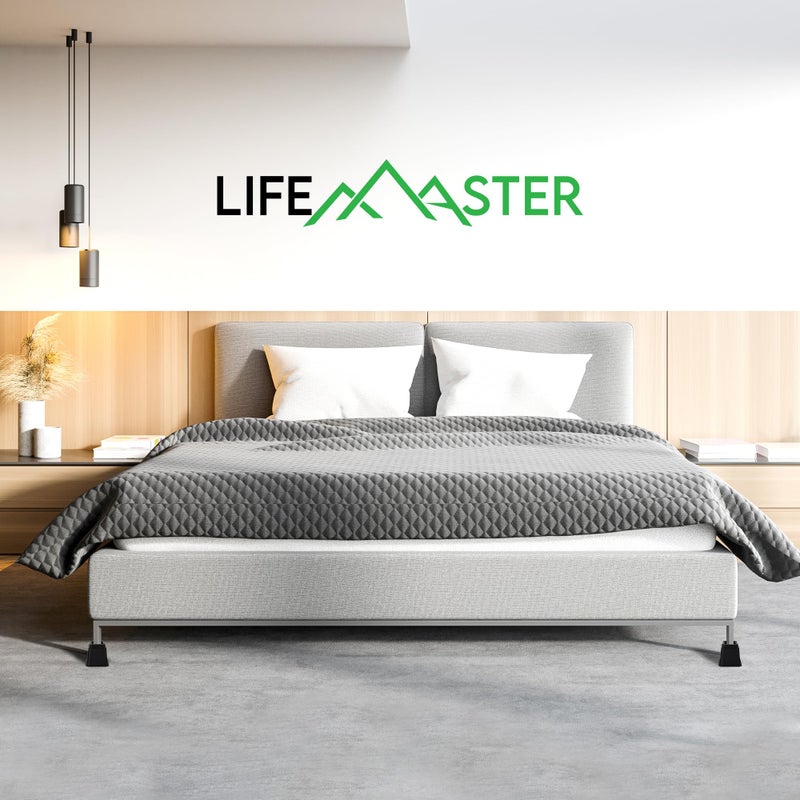 Lifemaster Furniture Riser Set - 4 Pieces Non-Slip Design Furniture Leg Riser fits with Bed, Chair, Table, Sofa, Desk, and Couches - Black - Image 5
