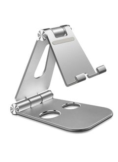 Mipcase Adjustable Mobile Phone Holder, Desktop, Online Courses, Video for iPhone 12, SE 2020, 11 Pro, Samsung 10 9, Lightweight Portable Tablet Silver