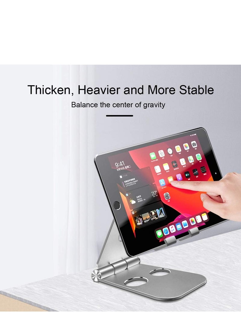 Generic - Mipcase Adjustable Mobile Phone Holder, Desktop, Online Courses, Video for iPhone 12, SE 2020, 11 Pro, Samsung 10 9, Lightweight Portable Tablet Silver - Image 1