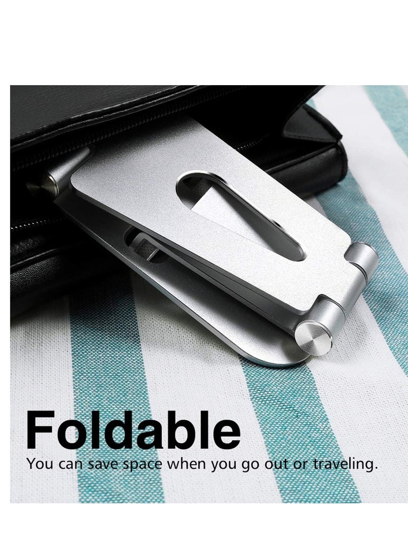 Generic - Mipcase Adjustable Mobile Phone Holder, Desktop, Online Courses, Video for iPhone 12, SE 2020, 11 Pro, Samsung 10 9, Lightweight Portable Tablet Silver - Image 1