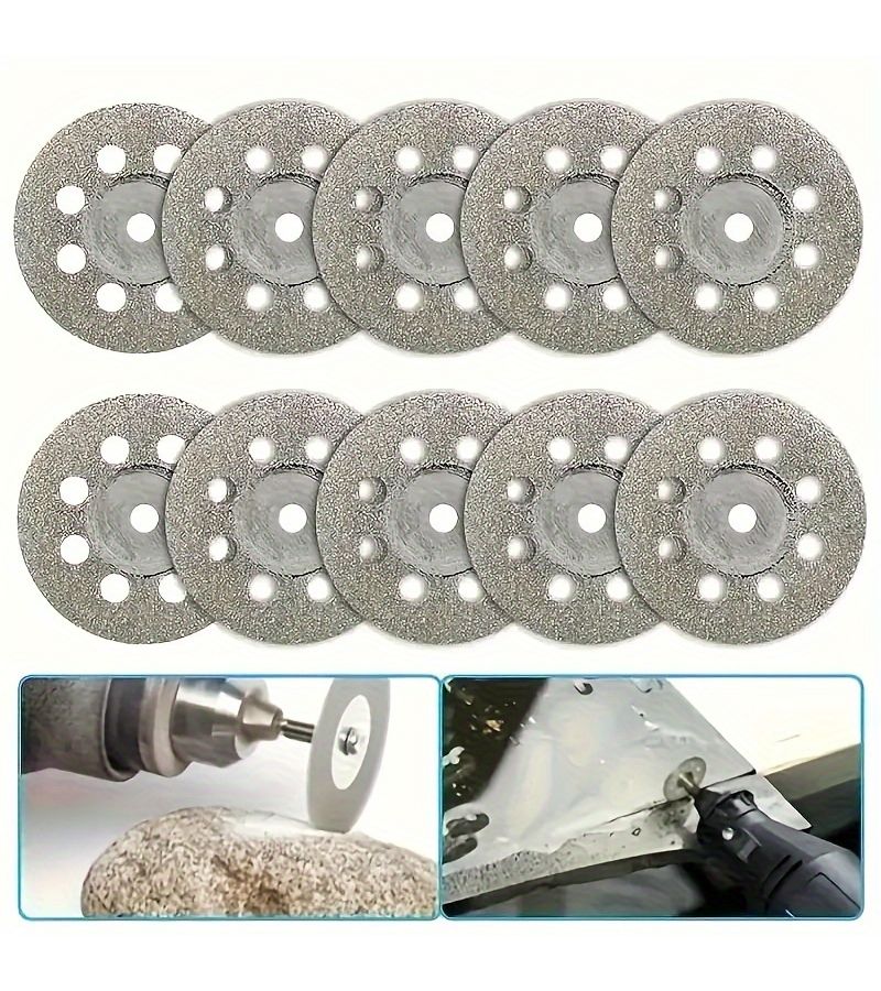 30 Pcs Mini Rotary Tool Kit Durable Abs Resin For Marble Ceramic Tiles Plastic Wood Stone Tubes And Glass Includes 10 Resin Discs Precious Stone Tires 5 Blades Detachable Cover Metal Construction No Assembly Required - Image 4