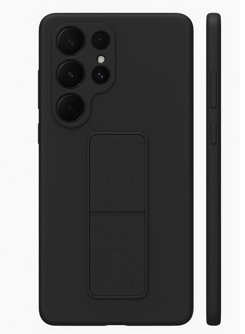 Samsung Galaxy S25 Ultra Case Cover – Magnetic Kickstand & Holder (Black)