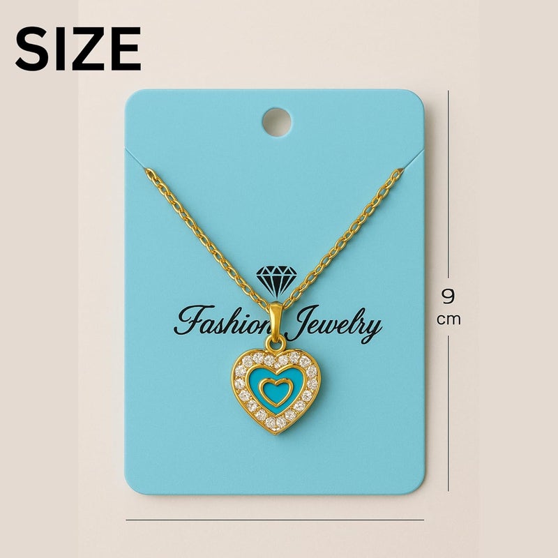 ST logo 40 Pcs Blue Necklace Display Cards Necklace Holder Cards Packaging Selling Card for Small Business Plastic Earring Card Holder, Jewelry Organizer, Jewelry Packaging, DIY Holder - Image 2