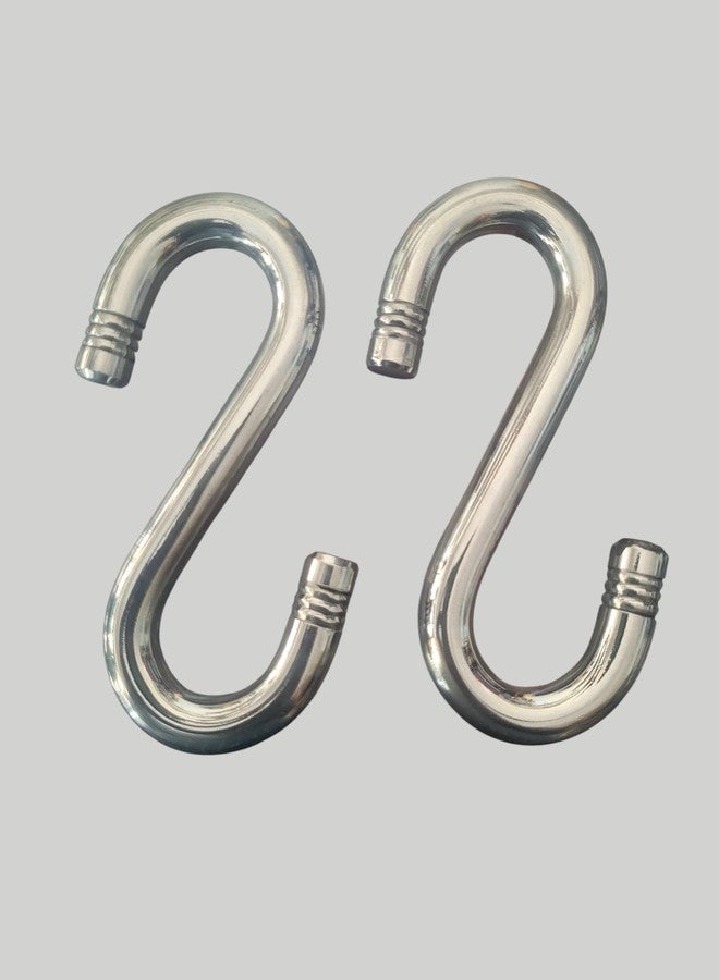 Proniks Stainless Steel Heavy-Duty Metal S-Hook, Chrome-Plated Steel, Double-Ended Design (Pack of 1) - Image 3