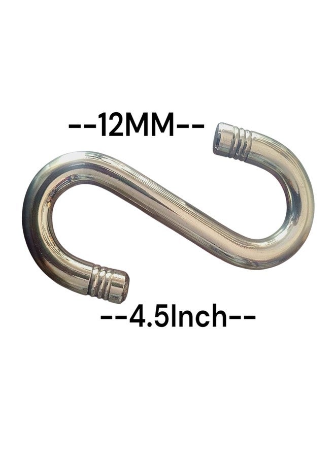 Proniks Stainless Steel Heavy-Duty Metal S-Hook, Chrome-Plated Steel, Double-Ended Design (Pack of 1) - Image 2