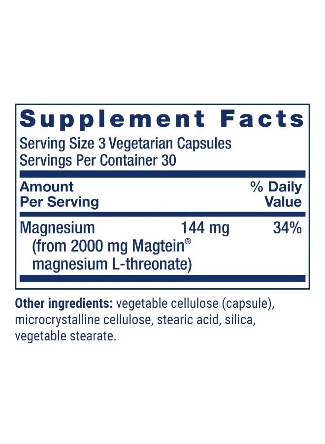 Life Extension Neuro-Mag Magnesium L-Threonate, Memory Health, Quick Thinking, Cognitive Health Support, Vegetarian, Non-GMO, 90 Vegetarian Capsules - Image 3