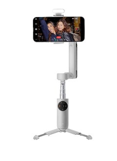 Insta360 Flow - AI-Powered Smartphone Stabilizer, Auto Tracking Phone Gimbal, 3-Axis Stabilization, Built-in Selfie Stick & Tripod, Portable & Foldable, YouTube TikTok Video, Stone Gray