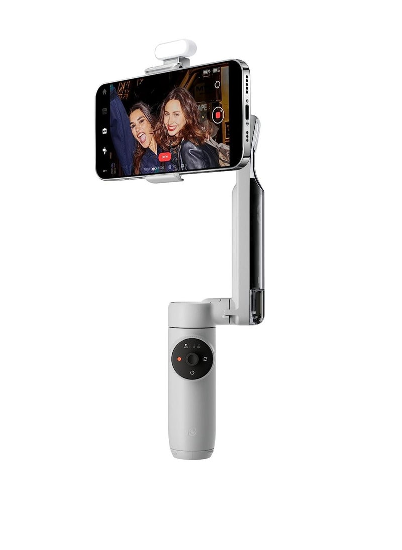 Insta360 - Insta360 Flow - AI-Powered Smartphone Stabilizer, Auto Tracking Phone Gimbal, 3-Axis Stabilization, Built-in Selfie Stick & Tripod, Portable & Foldable, YouTube TikTok Video, Stone Gray - Image 1