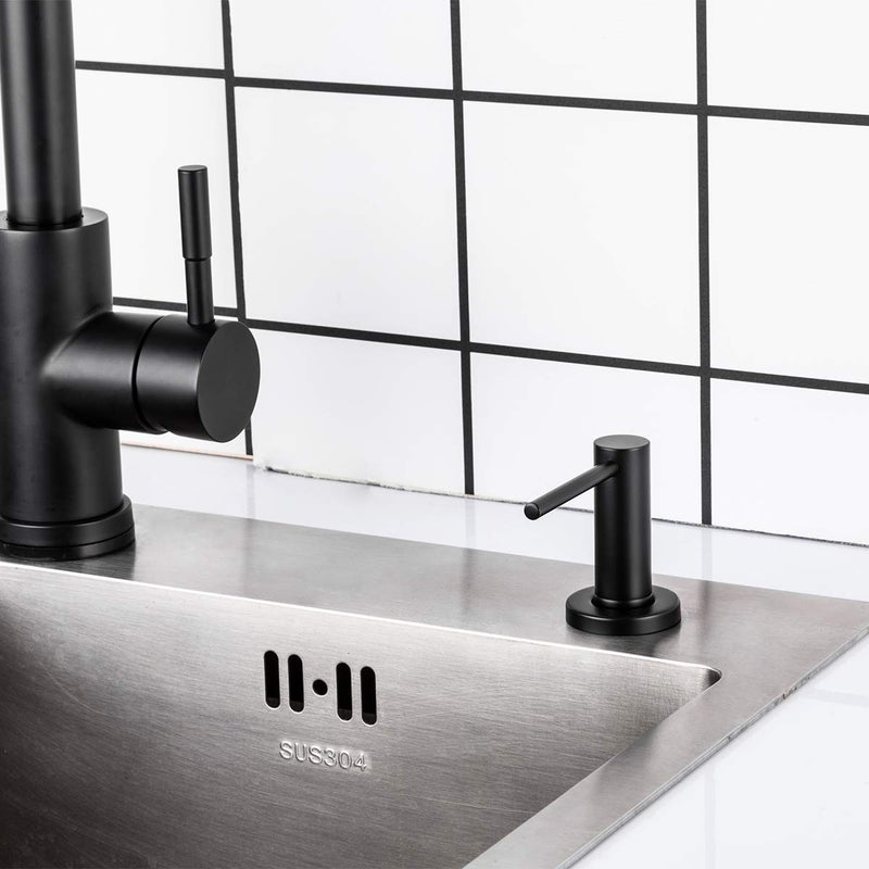 GAPPO Matte Black Kitchen Sink Soap Dispenser GAPPO Countertop Pump Hand Lotion Built in Bottle Upgrade Stainless Steel Screw - Image 3