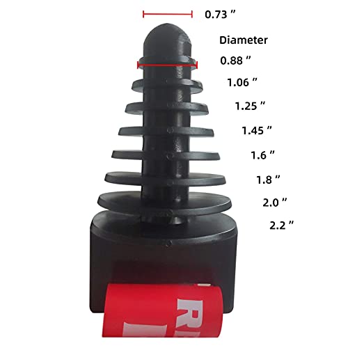 NACHEE Dirt Bike Accessories Muffler Exhaust Tail Pipe Plug, Wash Plug with Streamer for 2 and 4 Stroke Motorcycle Dirt Bike ATV, Black Rubber Exhaust Silencer - Image 2