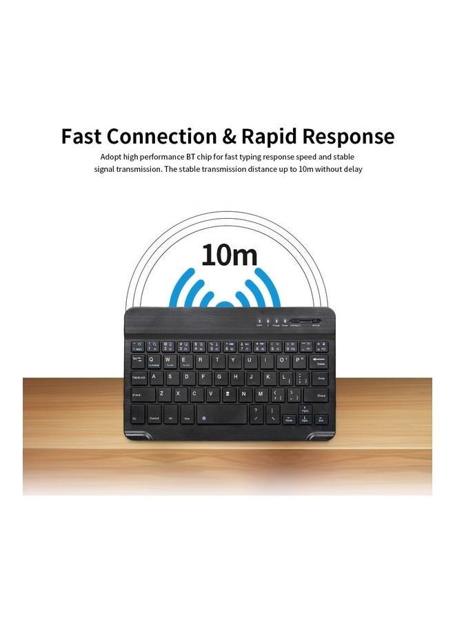 NIBEMINENT 7-inch Mini Ultra-slim Wireless Keyboard Black  - Image 4