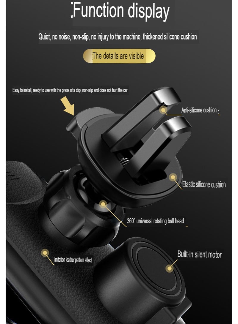 AROAQ Smart Sensor Car Wireless Charger, Stable Fast Charging Car Mobile Phone Holder, Auto-clamping And Rotating Car Phone Holder Mount Air Vent Phone Holder, (Haoyueyin)  - Image 3