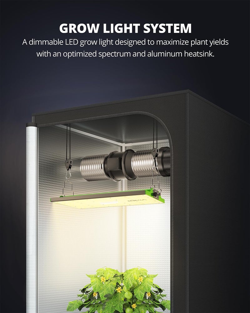 VIPARSPECTRA P700 Grow Light, 70 Watt Dimmable Full Spectrum Plant Light, LED Grow Lights for Indoor Plants Seed Starting Seedlings Vegetable,11000 Lumens Small Hanging Growing Lamp for 2x2 Grow Tent - Image 5