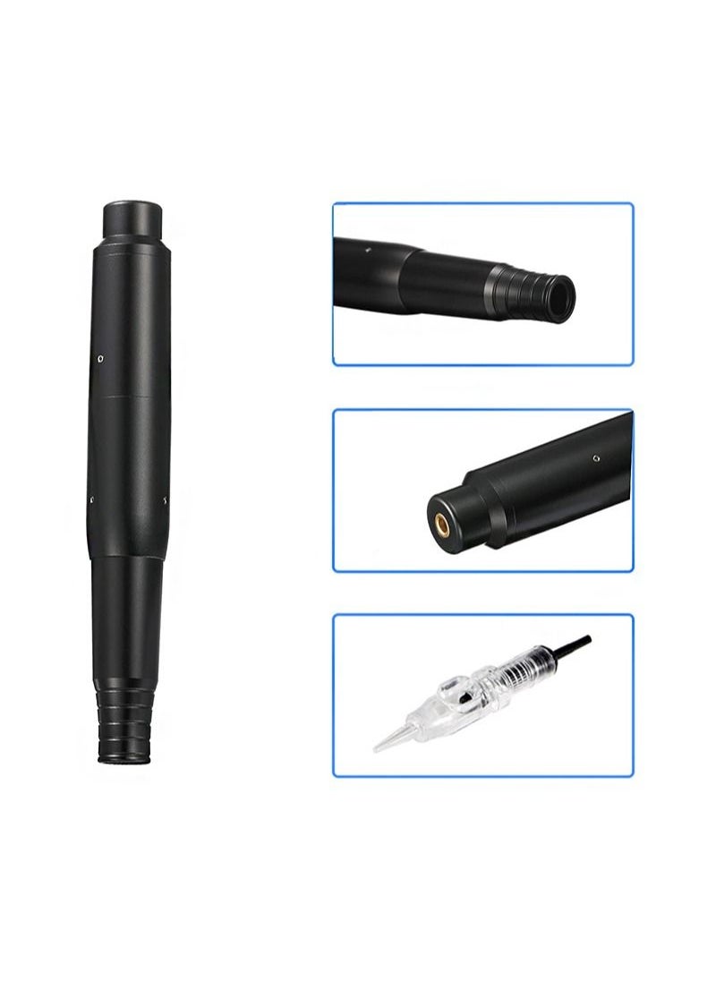 Ybeauty - Permanent Tattoo Machine Kit with 15 Pack Eyebrow Microblading Tattoo Pen Tattoo Kit Supplies Pigment Tattoo Machine Equipment Beauty Salon for Beginners and Professional Tattoo Artists - Black - Image 1