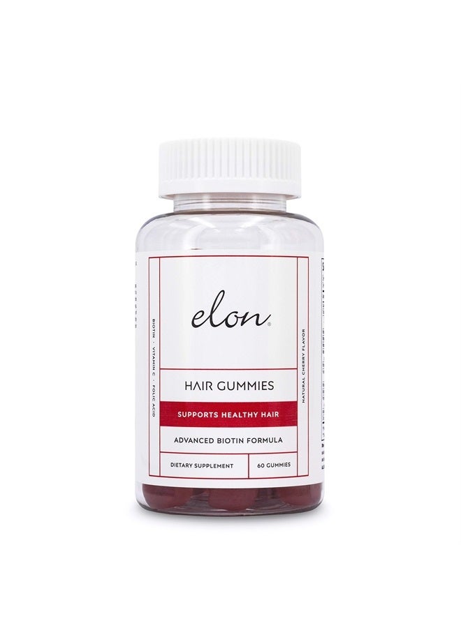 Elon جومي بيوتين (60 حبة) – 5000 ميكروغرام من فيتامينات البيوتين للشعر والبشرة والأظافر - فيتامينات بيوتين قابلة للمضغ بنكهة الكرز لتغذية وترطيب ودعم نمو الشعر – جومي للشعر لجميع أنواع الشعر - Image 1