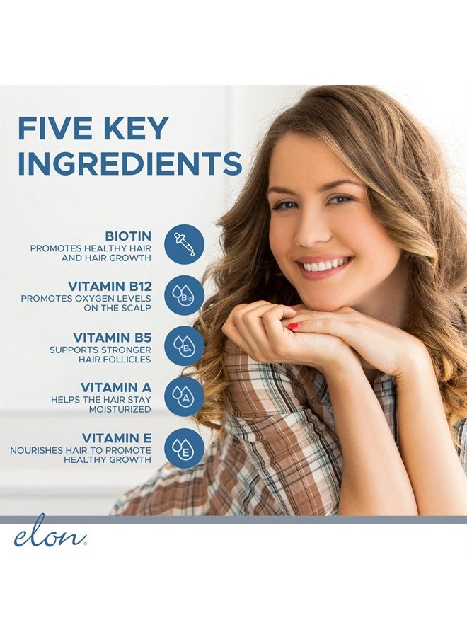 Elon جومي بيوتين (60 حبة) – 5000 ميكروغرام من فيتامينات البيوتين للشعر والبشرة والأظافر - فيتامينات بيوتين قابلة للمضغ بنكهة الكرز لتغذية وترطيب ودعم نمو الشعر – جومي للشعر لجميع أنواع الشعر - Image 4