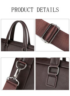 DUNISO 15.6 Inch Laptop Bag Lightweight PU Computer Bag Travel Business Briefcase Water Resistance Shoulder Messenger Bag for Men and Women Work Office  - Image 5