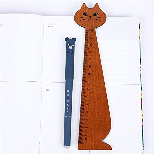 PEXIZUAN 4 Pcs/set Kawaii Pig Bear Cat Mouse Erasable Gel Pen School Office Supplies Stationery Gift 0.35mm Blue Black Ink 4 Pcs/set(blue 4pcs) - Image 5