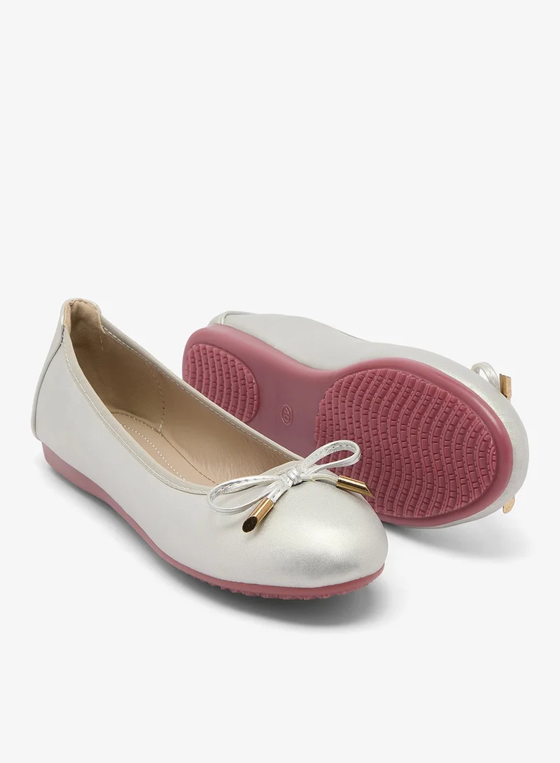Ginger Silver Classic Silver Ballet Flats for Women | Best Price UAE