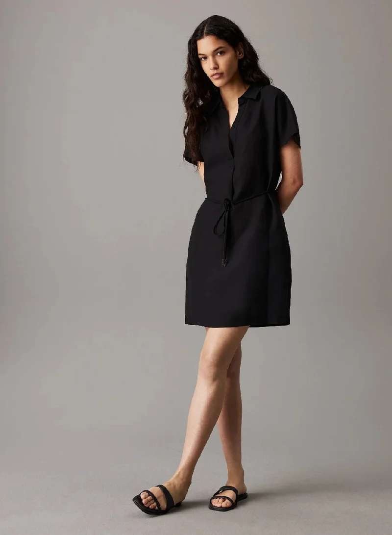 CALVIN KLEIN Linen Blend Mini Dress