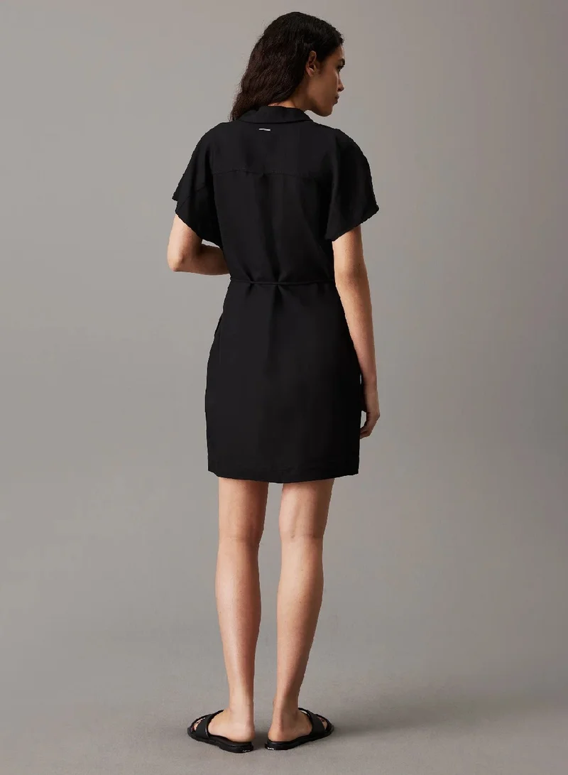 CALVIN KLEIN Linen Blend Mini Dress