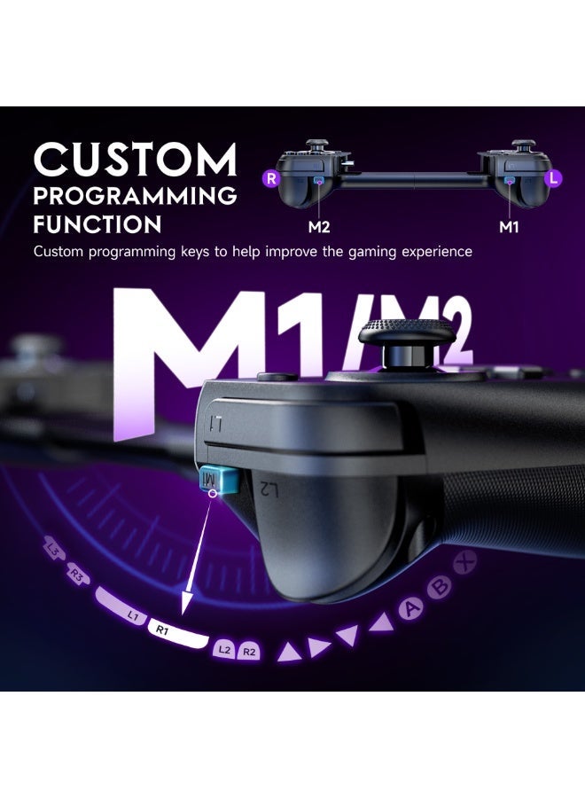 EasySMX Classic Gamepad EasySMX M10 Mobile Gaming Controller Plug & Play for Android / iPhone 15 Series (USB-C) with Joystick Dual Hall Effect Analog Triggers Turbo Function 3-Levels Adjustable Custom Programming Light Weight Ergonomics - Image 5
