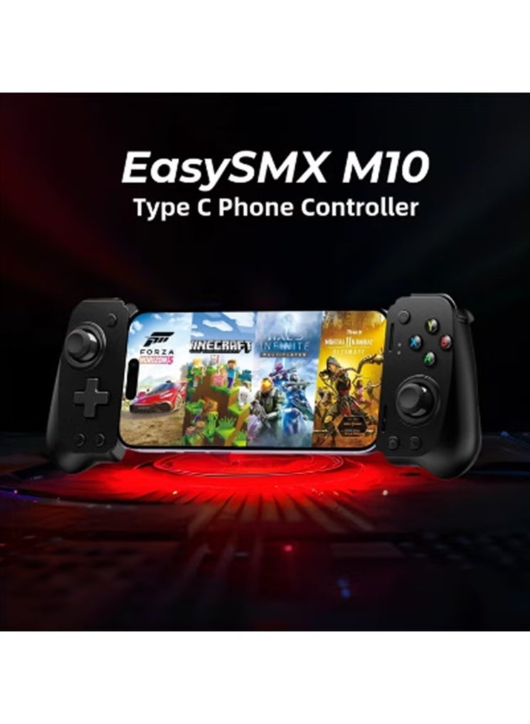 EasySMX Classic Gamepad EasySMX M10 Mobile Gaming Controller Plug & Play for Android / iPhone 15 Series (USB-C) with Joystick Dual Hall Effect Analog Triggers Turbo Function 3-Levels Adjustable Custom Programming Light Weight Ergonomics - Image 3