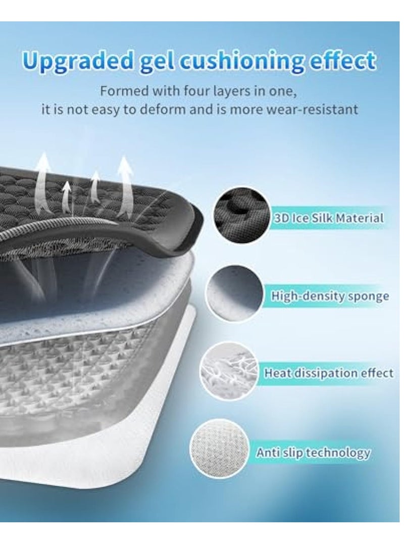 KASTWAVE Seat Cushion for Car and Office Chair, Gel Seat Cushion, Cool Seat Cushion for Pressure Sores Relief,  Gel Cushion for Office Chair Home Car, Seat Cushion for Wheelchair, Sciatica&Coccyx Pain Relief - Image 4