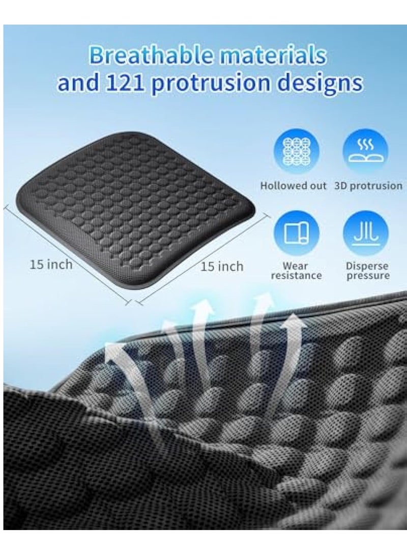 KASTWAVE Seat Cushion for Car and Office Chair, Gel Seat Cushion, Cool Seat Cushion for Pressure Sores Relief,  Gel Cushion for Office Chair Home Car, Seat Cushion for Wheelchair, Sciatica&Coccyx Pain Relief - Image 5