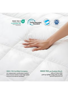 Rest Hotel Bedding Comforter Duvet Insert White Microfiber All Seasonal Comfortable Durable Machine Wash Quilted Comforter Stitched Quilting Duvet (220X240Cm)  - Image 5