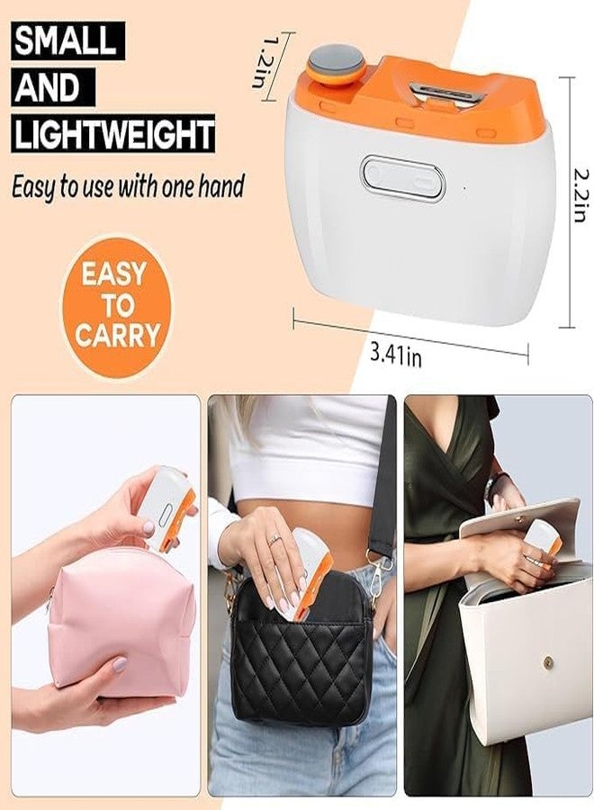 NIYANETAIL مقص أظافر كهربائي من نيان تيل مزود بإضاءة LED | قابل لإعادة الشحن عبر منفذ USB، مقص ومبرد أظافر 2 في 1 | سرعتان، آمن ومضاد للرذاذ، مناسب للأطفال والكبار - Image 5