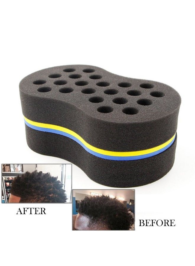 RioRand Hair Sponge Magic Twist Curl Sponge Big Small Holes Double Sided Hair Styling Tools Dreadlock Afro Coil Hair Care - Image 5