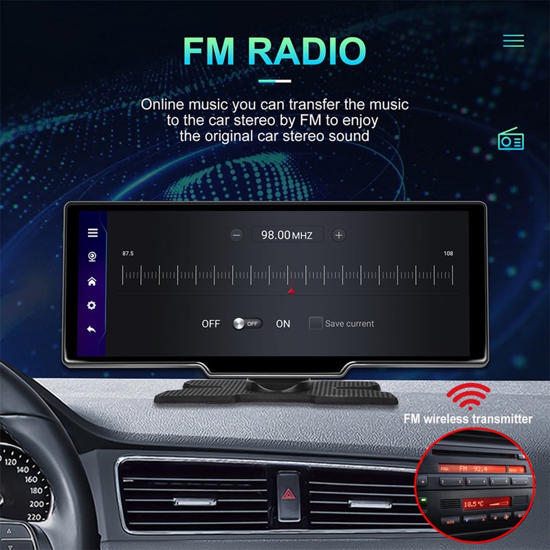 Car Dash Display 10.26-Inch IPS Touchscreen Universal Plug-And-Play Upgrade - Seamless Wireless Smartphone Integration 4K Dash Cam for Daily Commuters Road Trippers and All Car Drivers - Image 5
