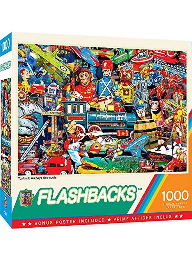 MasterPieces Flashbacks 1000 Puzzles Collection Toyland 1000 Piece Jigsaw Puzzle 19.25"X26.75" - Image 1