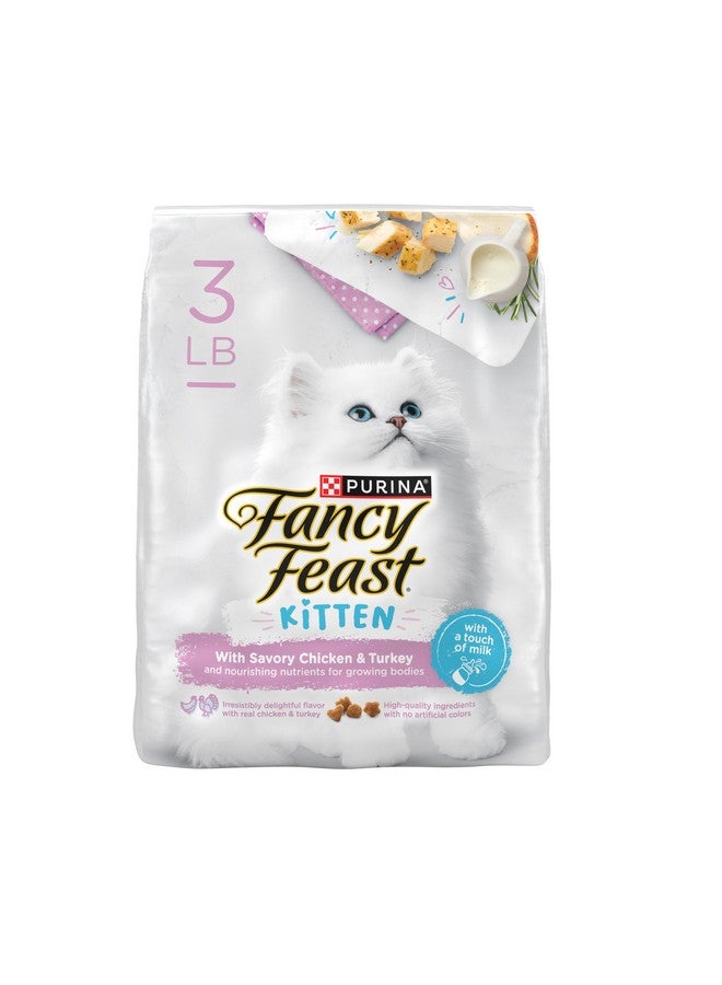 Fancy Feast Y Feast Kitten With Savory Chicken And Turkey Kitten Dry Food  3 Pound (Pack Of 1) - Image 1