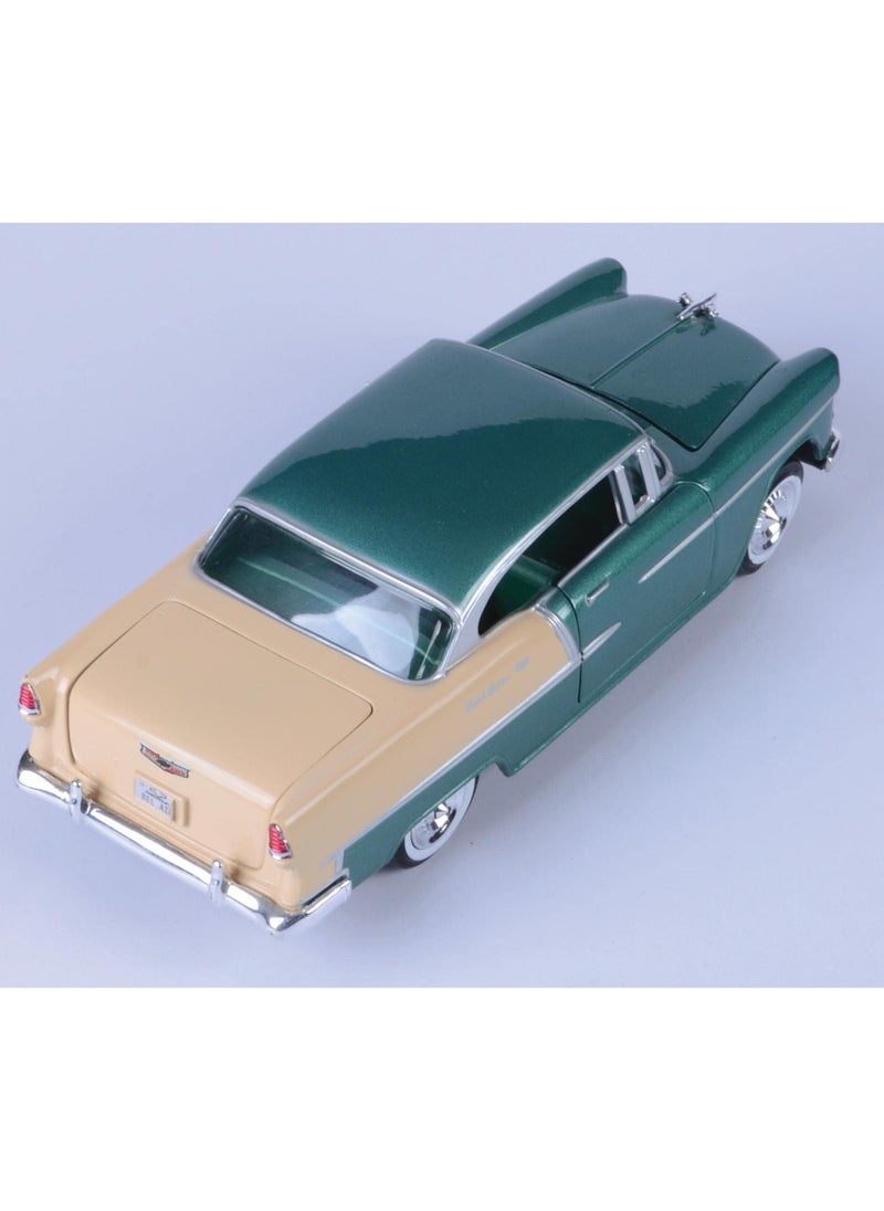 Motor Max 1955 Chevy Bel Air, Green - Motormax 73229 - 1/24 scale Diecast Model Toy Car for unisex-children  - Image 3
