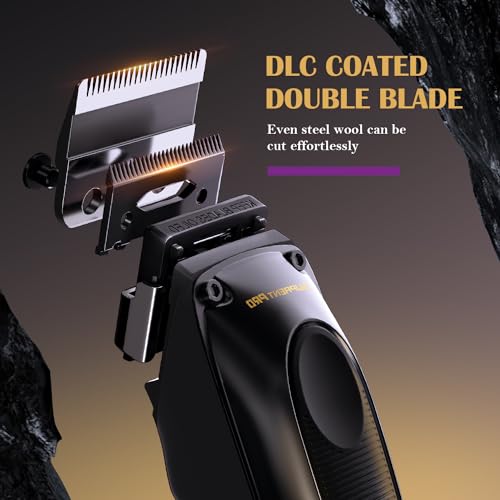 SUPRENT PRO Professional Hair Clippers for Men - High Torque Brushless Motor & Detachable Blade - Cordless Hair Clipper Set for Barbers with Charging Base - Premium Gift Hair Clipper Kit(Black) - Image 3