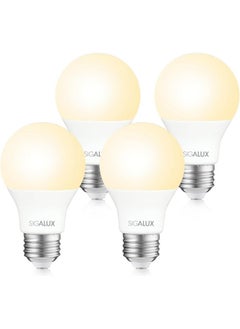 Sigalux Led Light Bulbs 60 Watt Equivalent A19 Standard Light Bulbs 2700K, Non-Dimmable Energy Efficient 9.5W Led Soft White Light Bulb With E26 Medium Base, 800 Lumens, Ul Listed, 4 Pack  - Image 1