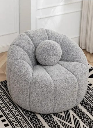 CloudShell Accent Chair – Light Gray Boucle – Curved Modern Design - pzsku/Z25A737575384E5170AF7Z/45/1750903921/f5e54a57-9e5b-46df-8ffd-2b1d7f3d413c